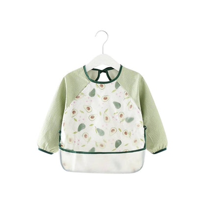 Baby schort met lange mouwen, schort, slabbetje en avocado's