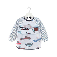 Baby schort met lange mouwen en slabbetje Auto's & Vliegtuigen V2