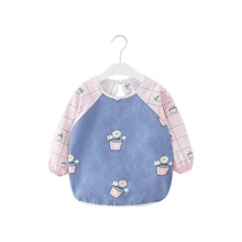Baby schort met lange mouwen, schort, slabbetje, bloempotten