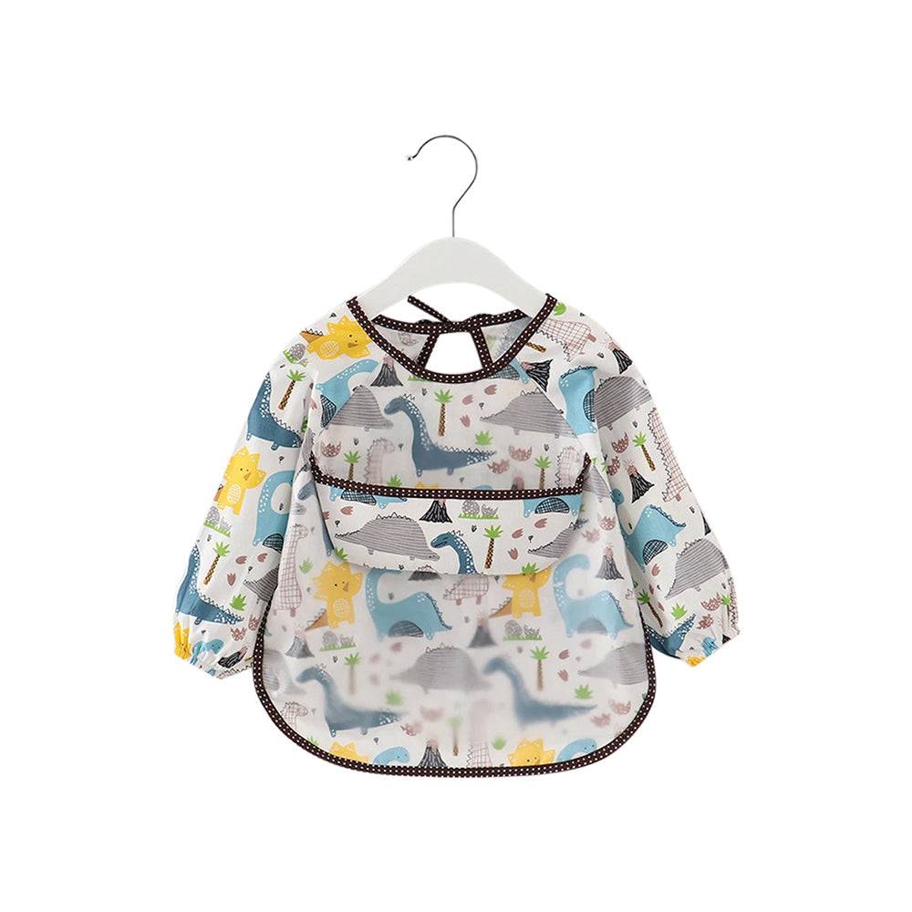 Baby schort met lange mouwen, schort, slabbetje, boswezens