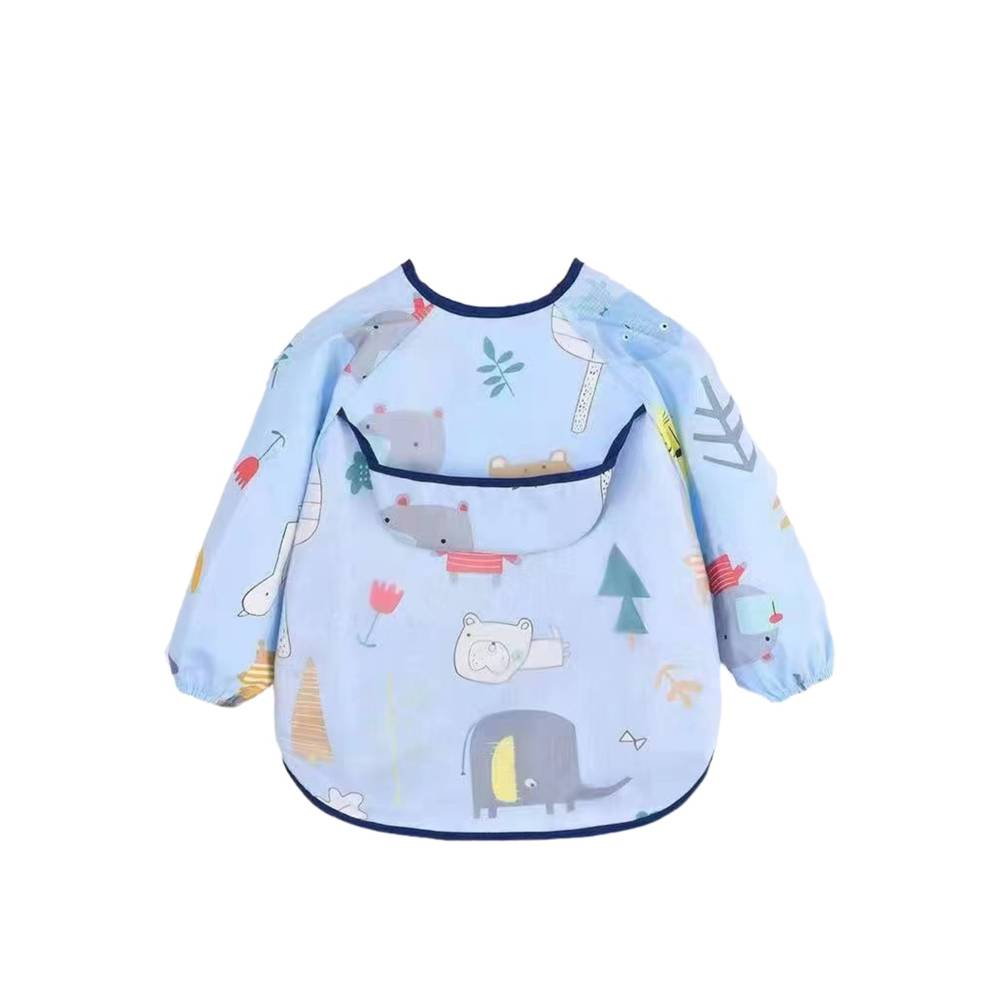 Baby schort met lange mouwen en smokwerk, Woodlands