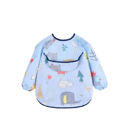 Baby schort met lange mouwen en smokwerk, Woodlands
