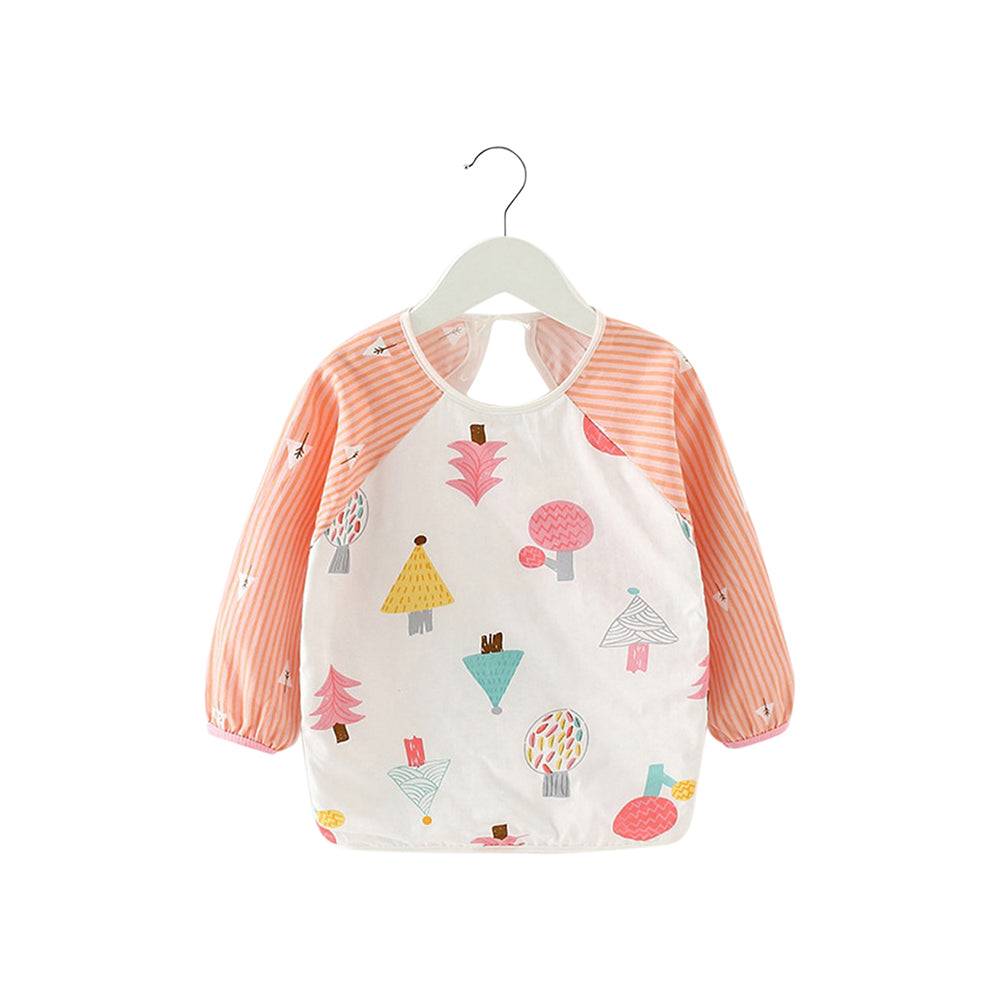 Baby schort met lange mouwen en smokwerk, Woodlands