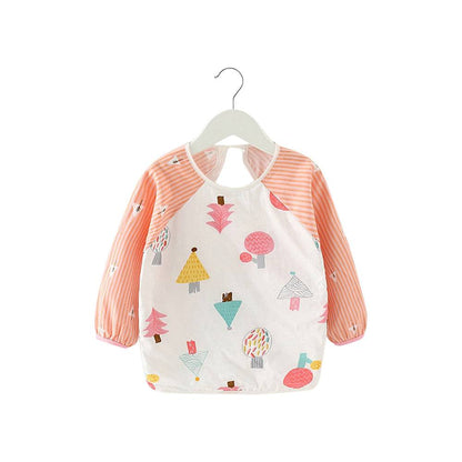 Baby schort met lange mouwen en smokwerk, Woodlands
