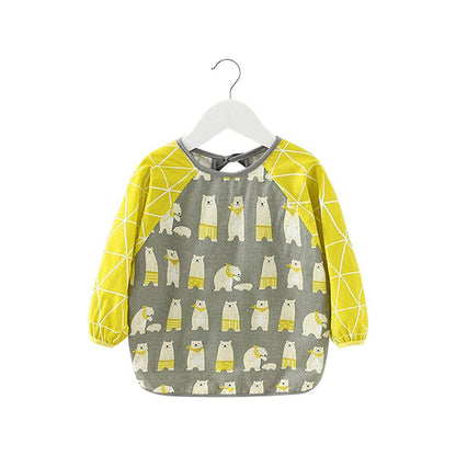 Baby schort met lange mouwen, schort, slabberen