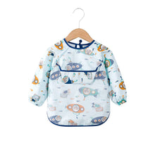 Baby schort met lange mouwen, slabbetje, ruimtetijdperk