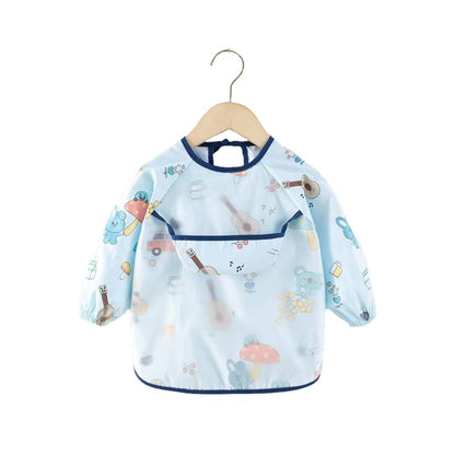 Baby schort met lange mouwen, schort, slabbetje, boswezens