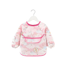 Baby schort met lange mouwen, slabbetje, eenhoorns en kastelen V2