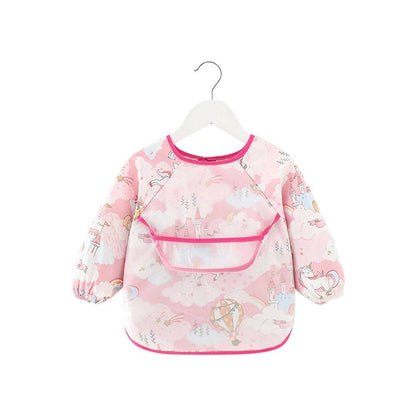 Baby schort met lange mouwen, schort, slabbetje, boswezens