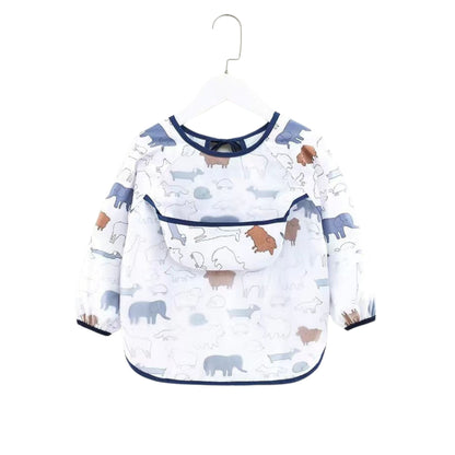 Baby schort met lange mouwen en smokwerk, Woodlands