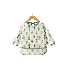 Baby schort met lange mouwen, schort, slabbetje, cactus, schattig