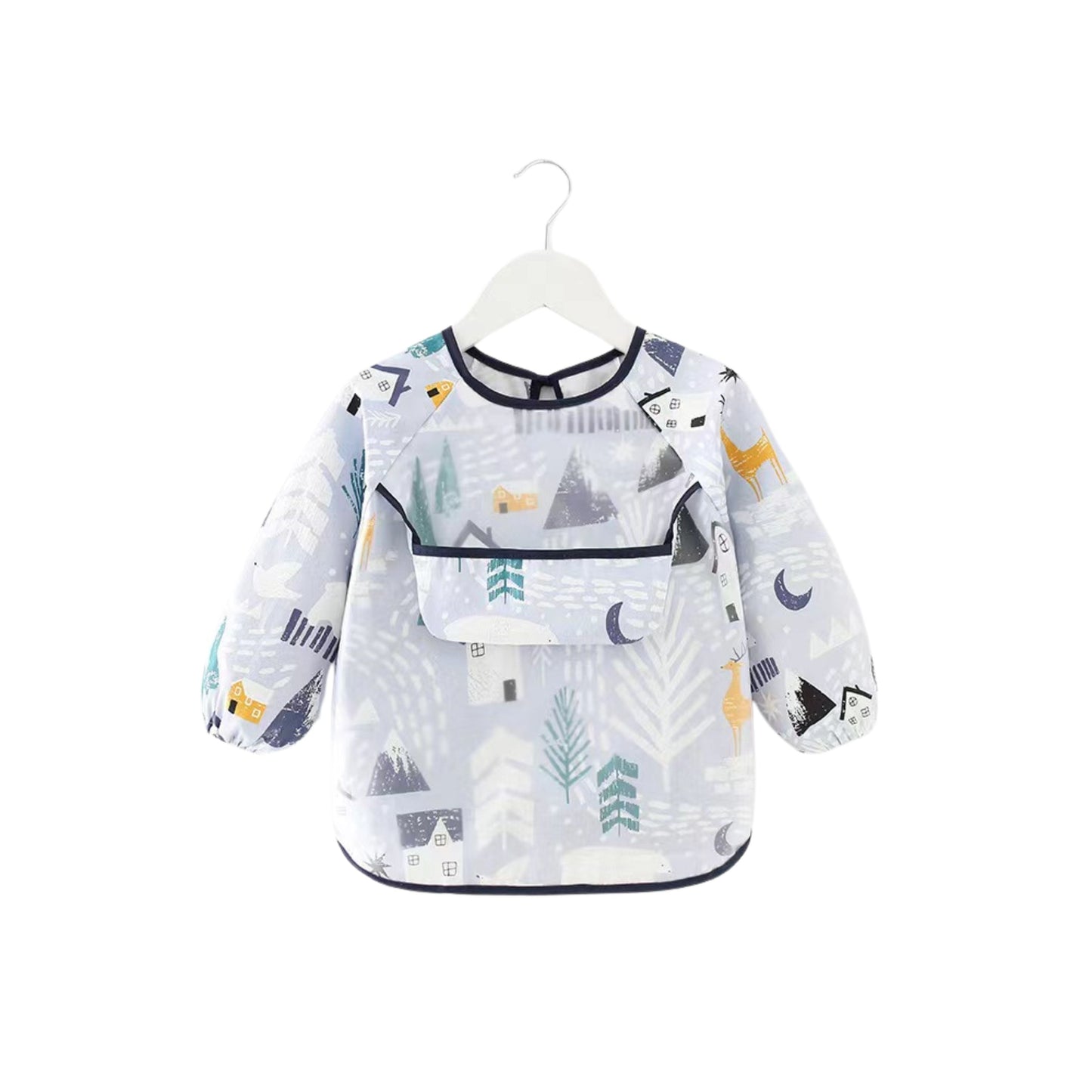 Baby schort met lange mouwen en smokwerk, Woodlands