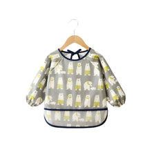 Baby schort met lange mouwen en slabbertje in Polar Pals