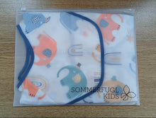 Baby schort met lange mouwen en slabbertje met circusolifanten