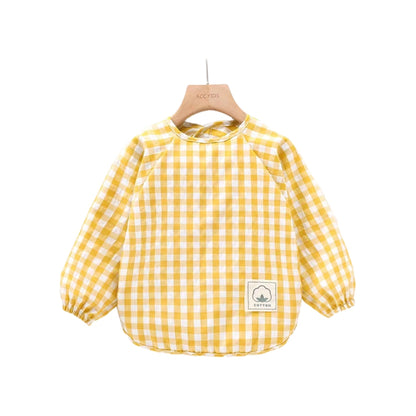 Baby schort met lange mouwen, schort, slabbetje, boswezens