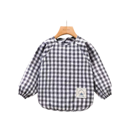 Baby schort met lange mouwen, schort, slabbetje, boswezens