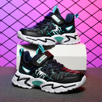 Hardloopschoenen met spinnenprint