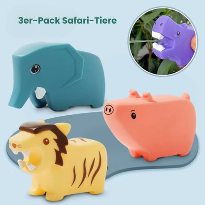 SquirtSafari – Tierische Wasserspritz-Badespielzeuge für Kinder ab 1,5 Jahren – Stärkt die Griffkraft & Spritzspaß