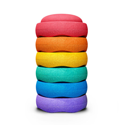 Stapelstein Stepping Stones Set of 6 - Rainbow