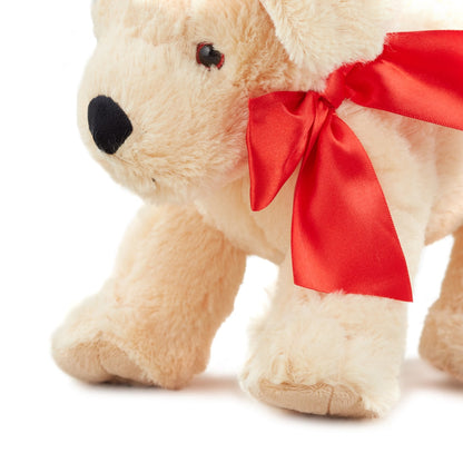 Zonnig geel labrador puppy knuffeldier