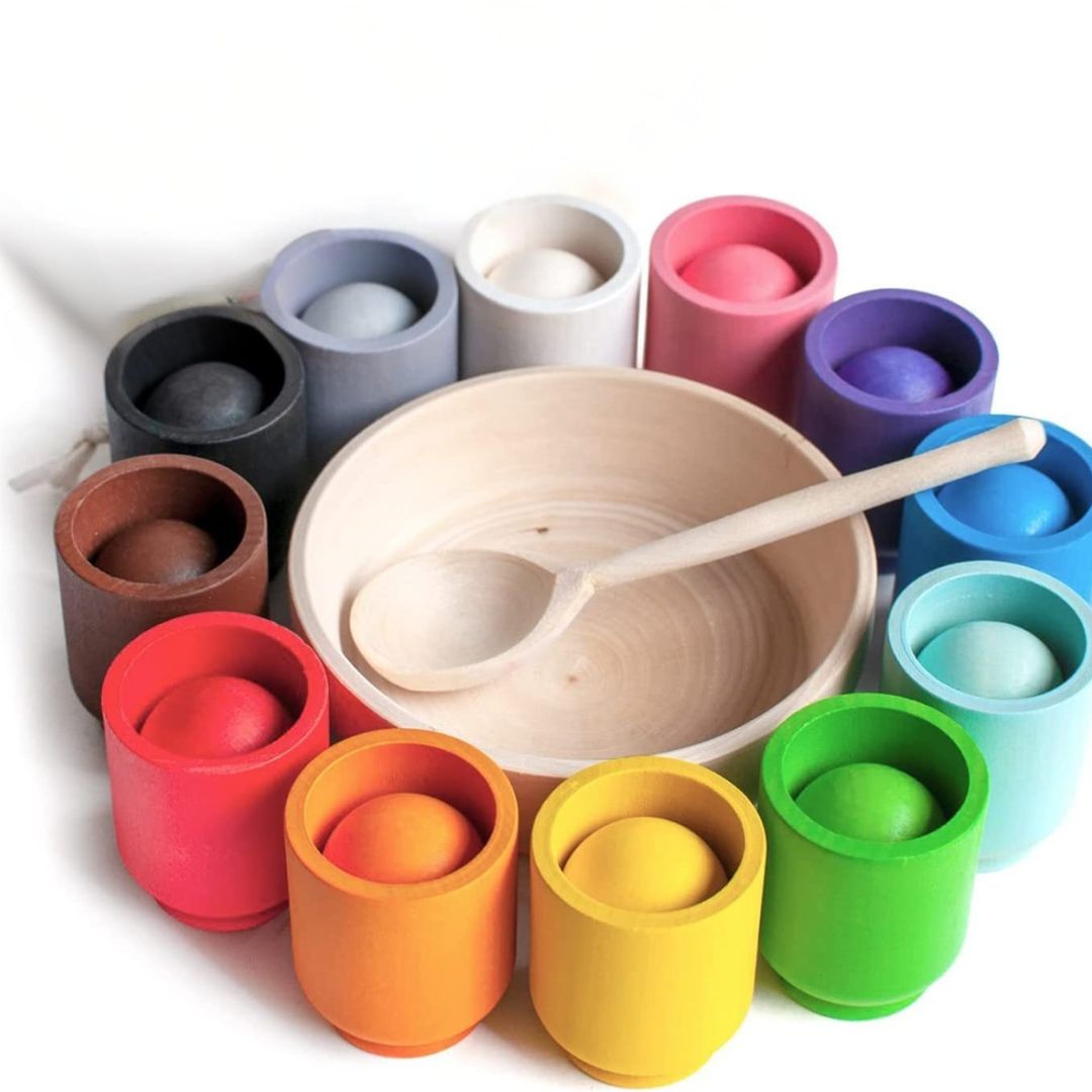 WoodsMatch – Holzfarben-Sortierspiel für Kinder ab 3 Jahren – Fördert Denkfähigkeiten