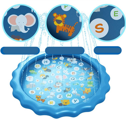 SplashPad - Wasserspritzmatte für den Garten - Anschluss an einen Schlauch - für Kinder ab 2 Jahren - 100 cm Durchmesser