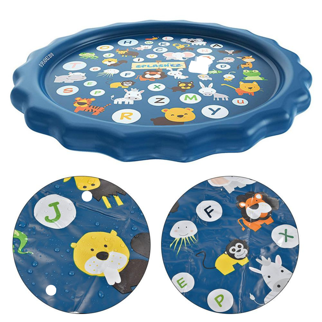 SplashPad - Wasserspritzmatte für den Garten - Anschluss an einen Schlauch - für Kinder ab 2 Jahren - 100 cm Durchmesser