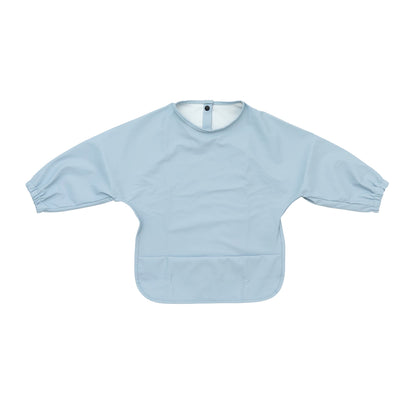Waterdichte babyslab met lange mouwen in Bubble Blue