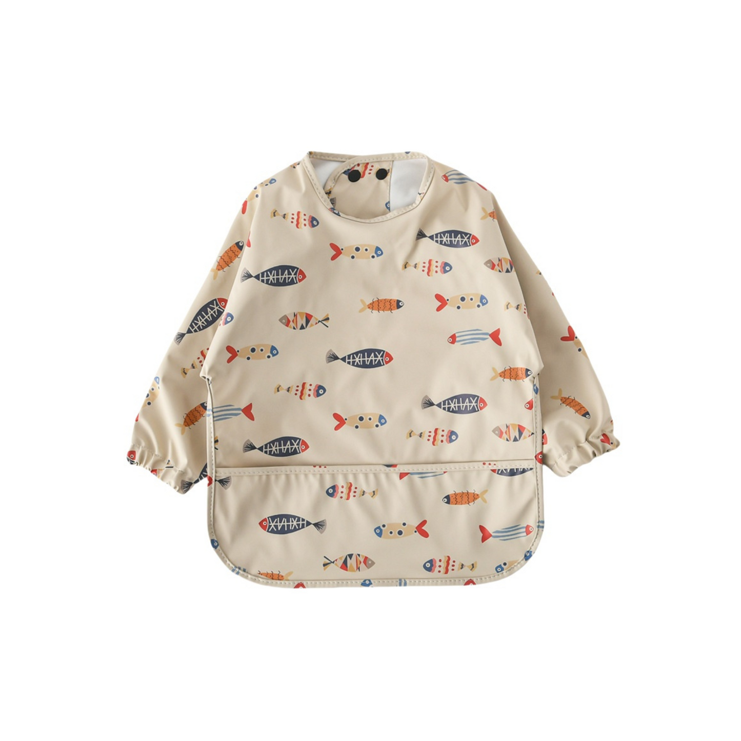 Waterdichte baby-slab met lange mouwen in Gone Fishing