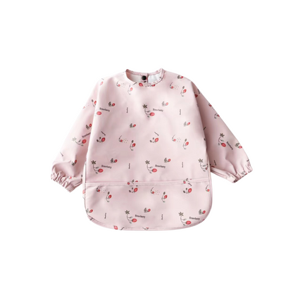 Waterdichte babyslab met lange mouwen en smokwerk in Little Berries
