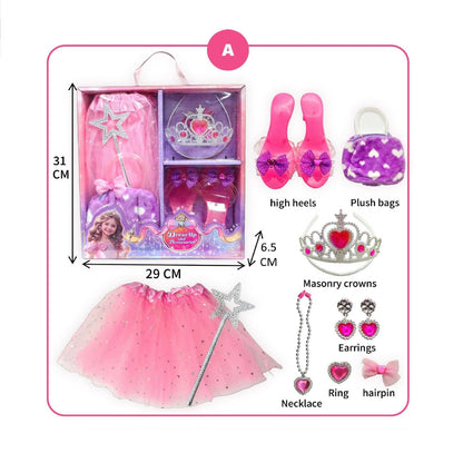 LittlePrincess – Verkleidungsschuhe & Zubehörset | Tiara, Schmuck, Rollenspiel | Alter 3–6