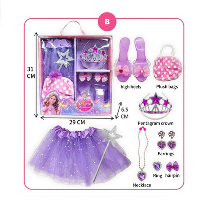 LittlePrincess – Verkleidungsschuhe & Zubehörset | Tiara, Schmuck, Rollenspiel | Alter 3–6
