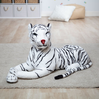 Witte tijger, gigantische knuffel