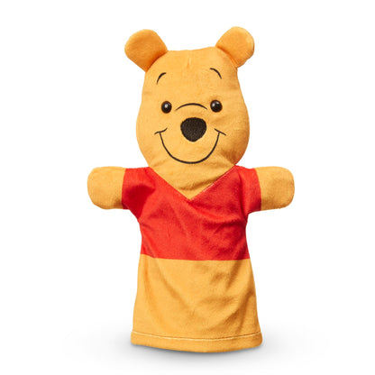 de zachte en knuffelige handpoppen van Poeh