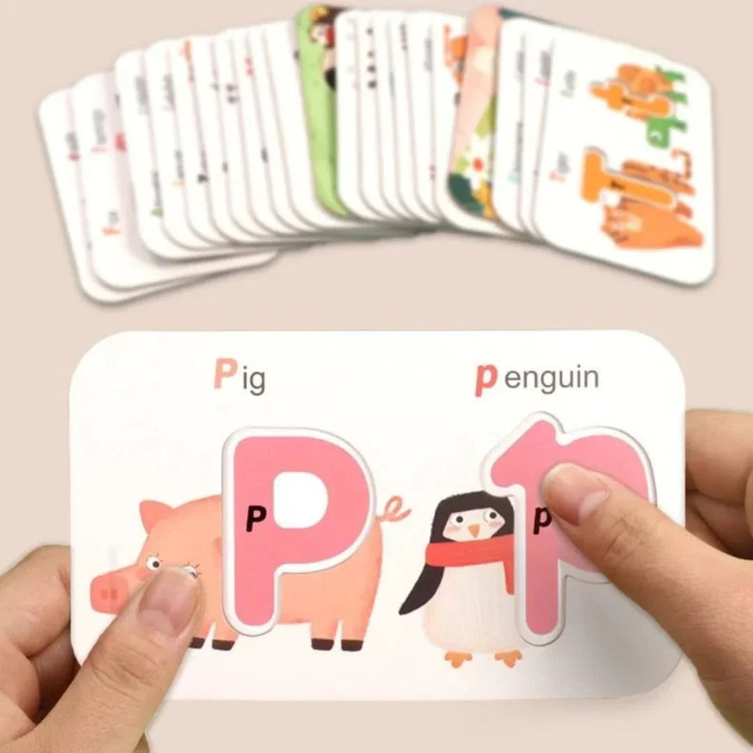 WordNest – Montessori Holz Lernkarten Alphabet & Zahlen für Kleinkinder ab 2 Jahren