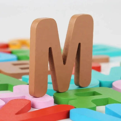 WordNest – Montessori Holz Lernkarten Alphabet & Zahlen für Kleinkinder ab 2 Jahren