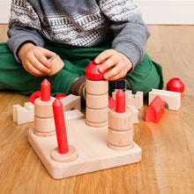 CastleStackle – Holzstapler für Kinder ab 3 Jahren – Fördert kreatives Denken & Feinmotorik-Präzision