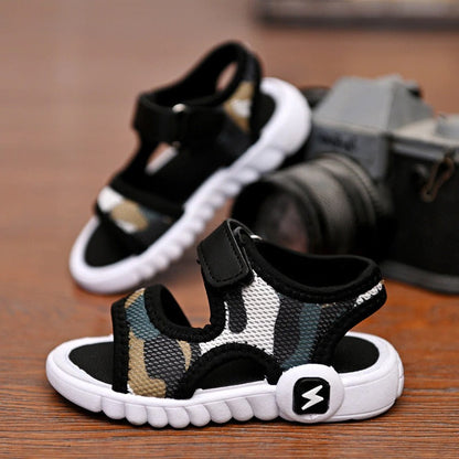 Bedrukte platte sandalen voor peuters