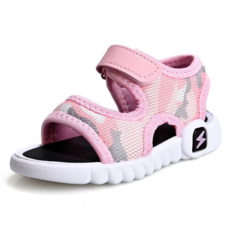 Bedrukte platte sandalen voor peuters