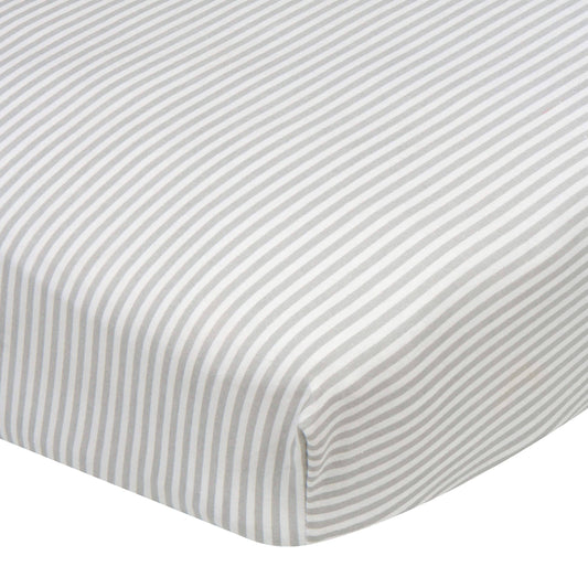 Neutral Stripes Fitted Crib Sheet