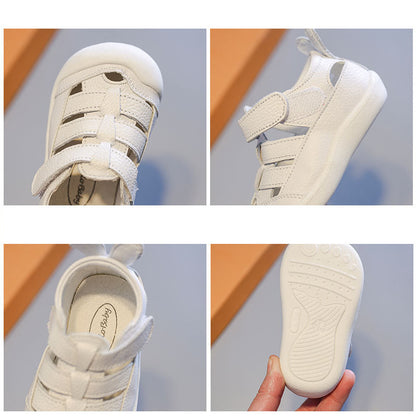 Zachte leren zomerkindersandalen