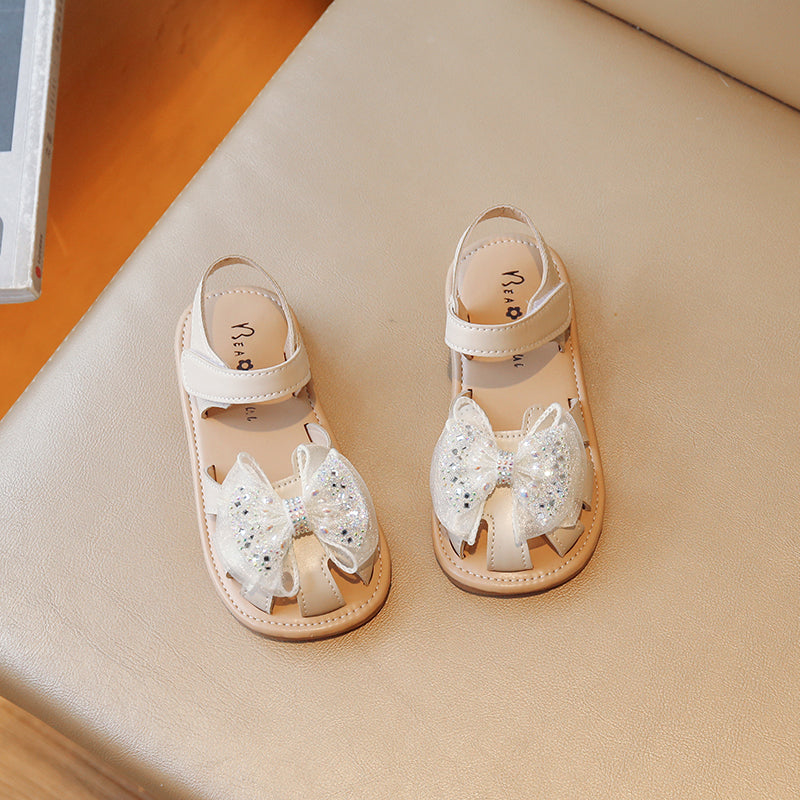 Antislip prinsessensandalen met zachte zool en strik