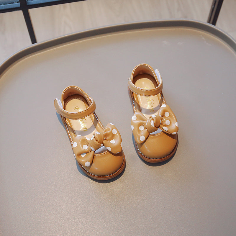 Retro-stijl vlinderdas sandalen met zachte zool