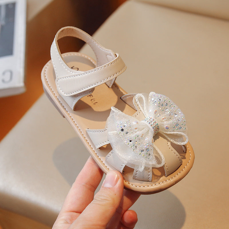 Antislip prinsessensandalen met zachte zool en strik