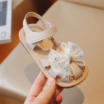 Antislip prinsessensandalen met zachte zool en strik