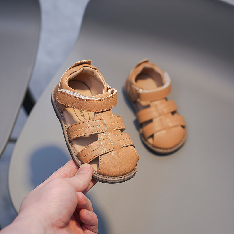 Retro-stijl antislip sandalen voor kinderen met uitgesneden randen