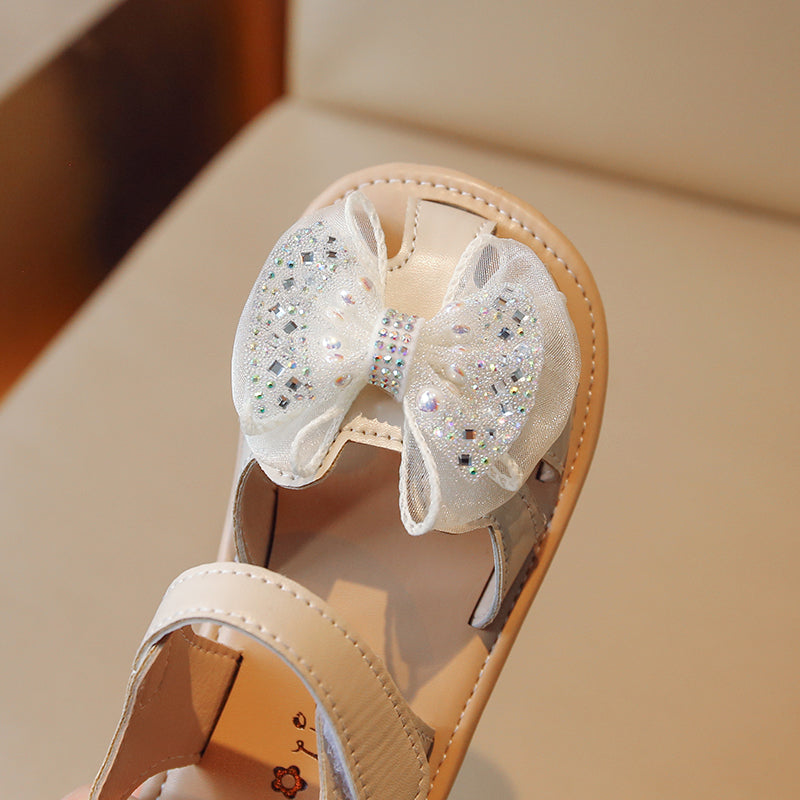 Antislip prinsessensandalen met zachte zool en strik