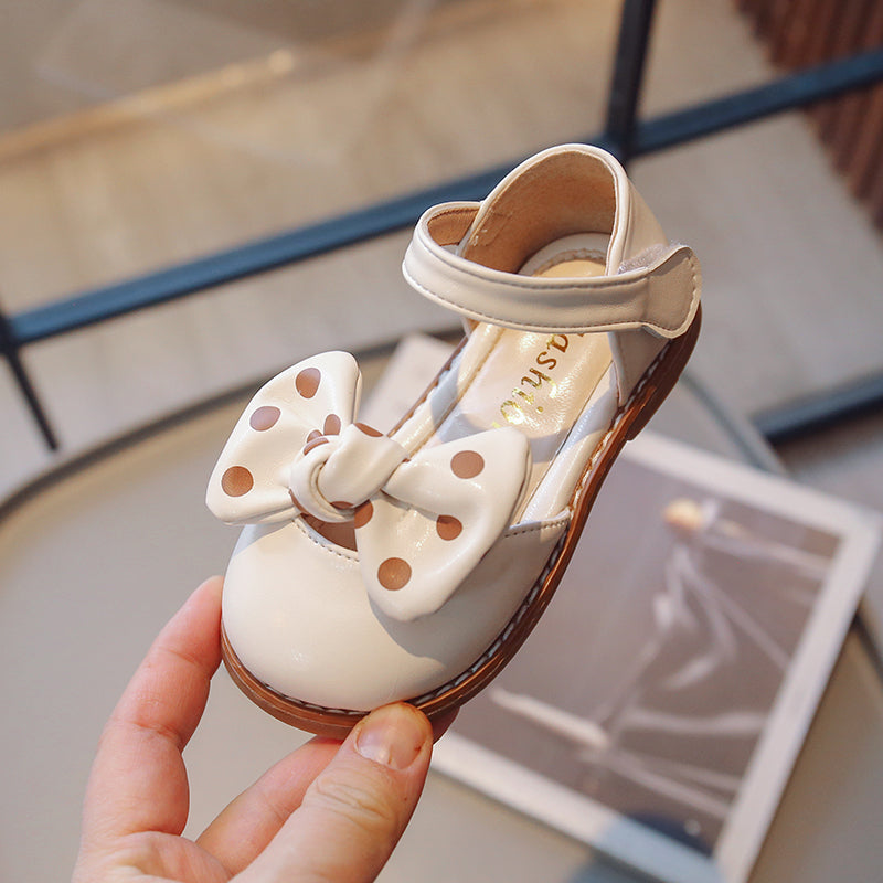 Retro-stijl vlinderdas sandalen met zachte zool