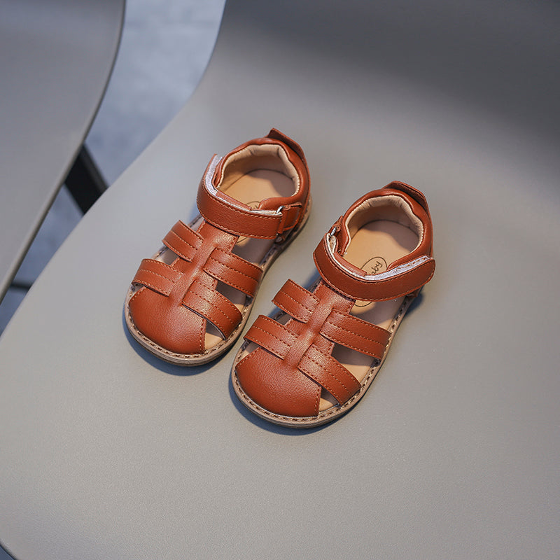 Retro-stijl antislip sandalen voor kinderen met uitgesneden randen