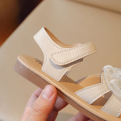 Antislip prinsessensandalen met zachte zool en strik